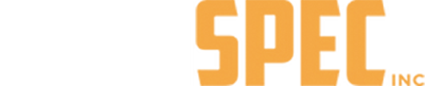 White and orange Abri Spec logo